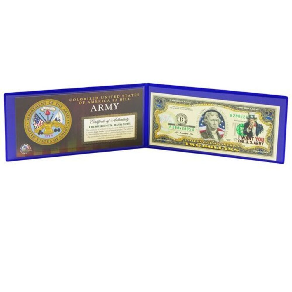 United States Army World War II Vintage Genuine Legal Tender U.S. $2 Bill